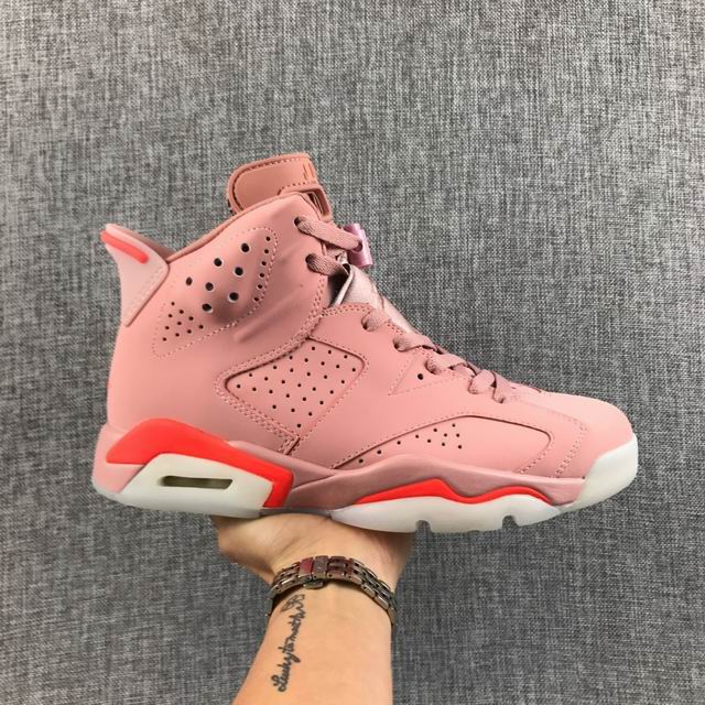 Air Jordan 6 Women's Basketball Shoes Pink-02 - Click Image to Close